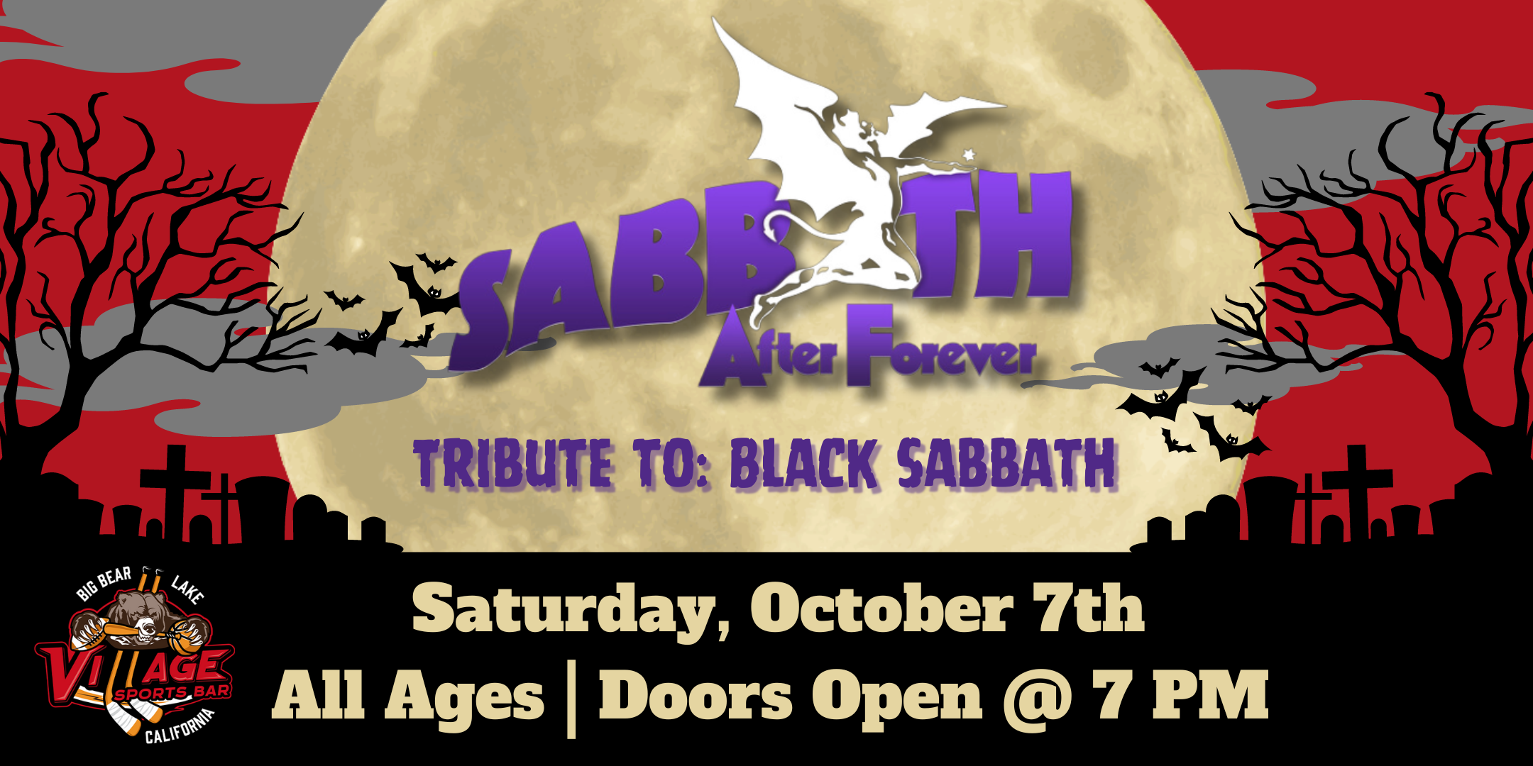 Village Sports Bar Presents: Sabbath After Forever - Tribute to Black Sabbath