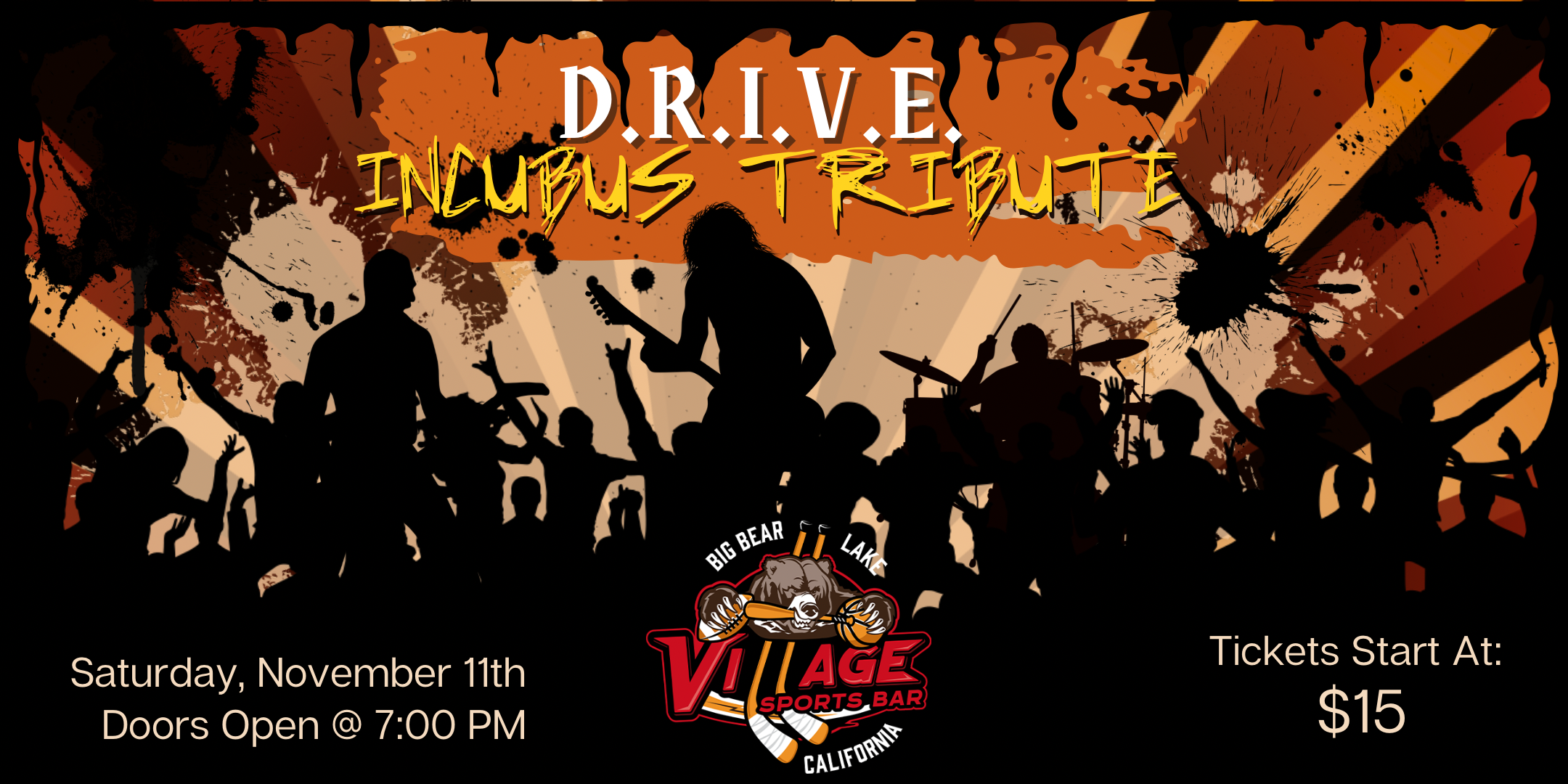 Village Sports Bar Presents: d.r.i.v.e. - Tribute to Incubus