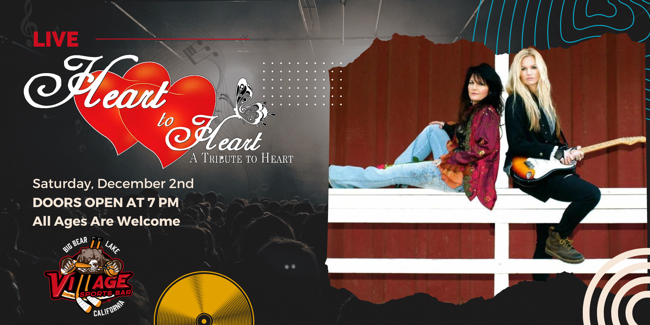 Village Sports Bar Presents: Heart to Heart: Tribute to Heart
